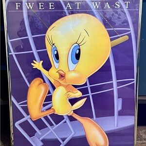 Vintage Tweety Warner Bros Poster 2000
